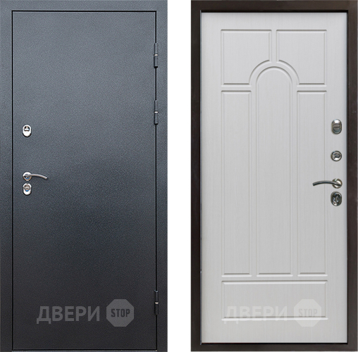Входная металлическая Дверь Престиж TERMO с терморазрывом Снегирь Серебро Арка Лиственница белая в Красногорск