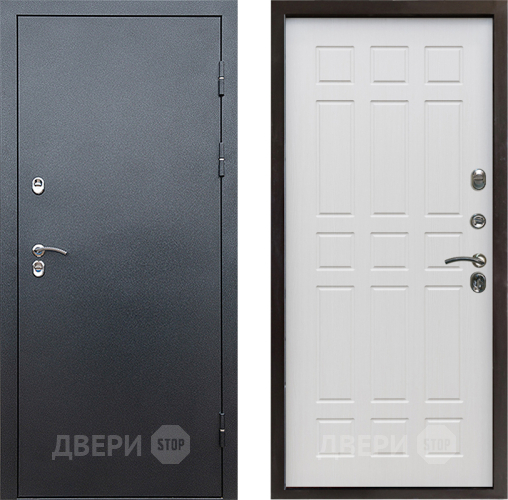 Входная металлическая Дверь Престиж TERMO с терморазрывом Снегирь Серебро Спарта Лиственница белая в Красногорск