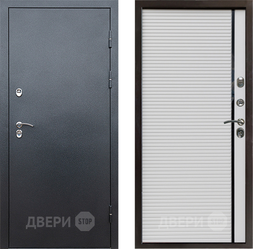 Входная металлическая Дверь Престиж TERMO с терморазрывом Снегирь Серебро Porte Белый в Красногорск