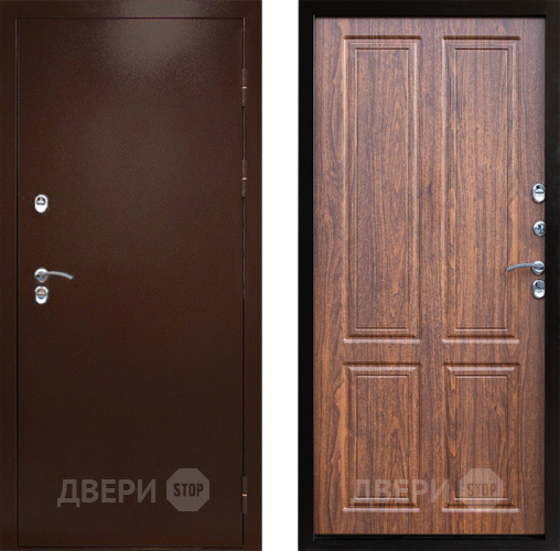 Входная металлическая Дверь Престиж TERMO с терморазрывом Снегирь Медь Премиум Орех светлый в Красногорск