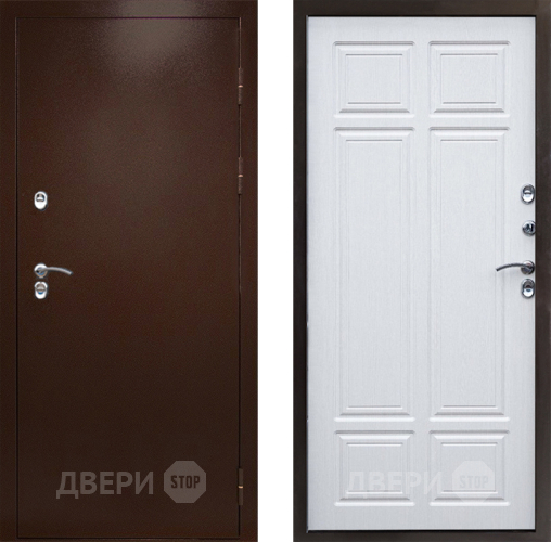 Входная металлическая Дверь Престиж TERMO с терморазрывом Снегирь Медь Премиум Лиственница белая в Красногорск