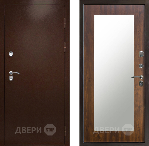 Дверь Престиж TERMO с терморазрывом Снегирь Медь Зеркало пастораль Дуб в Красногорск