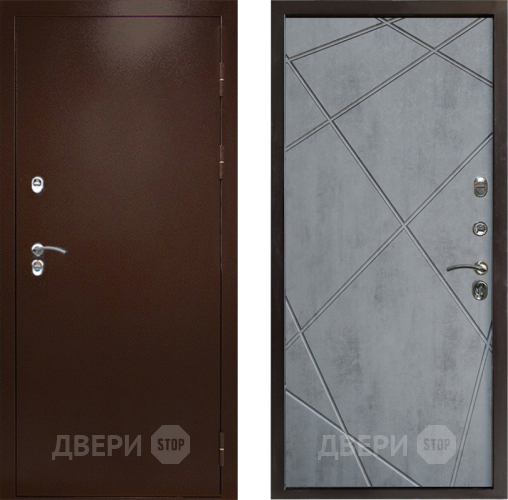 Входная металлическая Дверь Престиж TERMO с терморазрывом Снегирь Медь Лучи Бетон темный в Красногорск