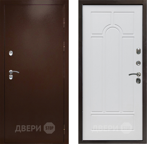 Дверь Престиж TERMO с терморазрывом Снегирь Медь Арка Белое дерево в Красногорск