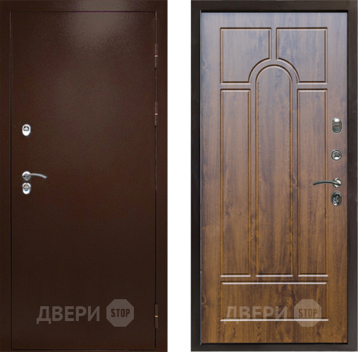 Входная металлическая Дверь Престиж TERMO с терморазрывом Снегирь Медь Арка Дуб в Красногорск