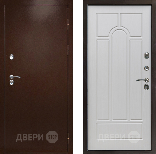 Входная металлическая Дверь Престиж TERMO с терморазрывом Снегирь Медь Арка Лиственница белая в Красногорск