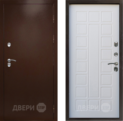 Входная металлическая Дверь Престиж TERMO с терморазрывом Снегирь Медь Престиж Белое дерево в Красногорск