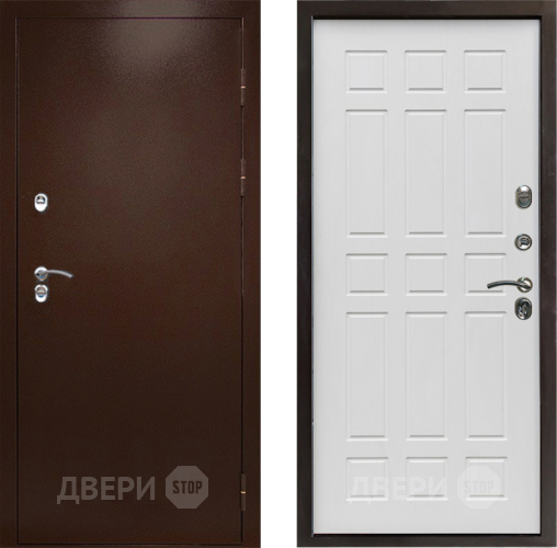 Входная металлическая Дверь Престиж TERMO с терморазрывом Снегирь Медь Спарта Белое дерево в Красногорск