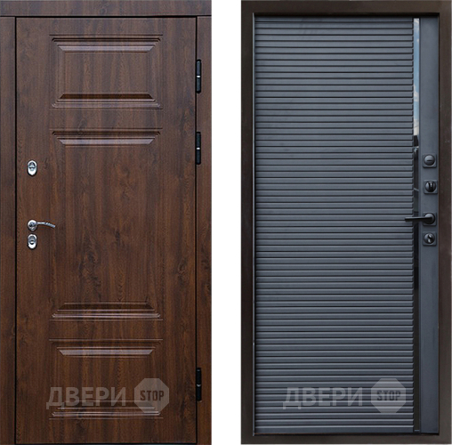 Входная металлическая Дверь Престиж TERMO с терморазрывом Премиум Орех Porte Черный кварц в Красногорск
