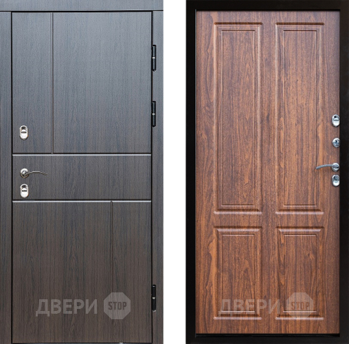 Входная металлическая Дверь Престиж TERMO с терморазрывом Горизонт Венге Премиум Орех светлый в Красногорск