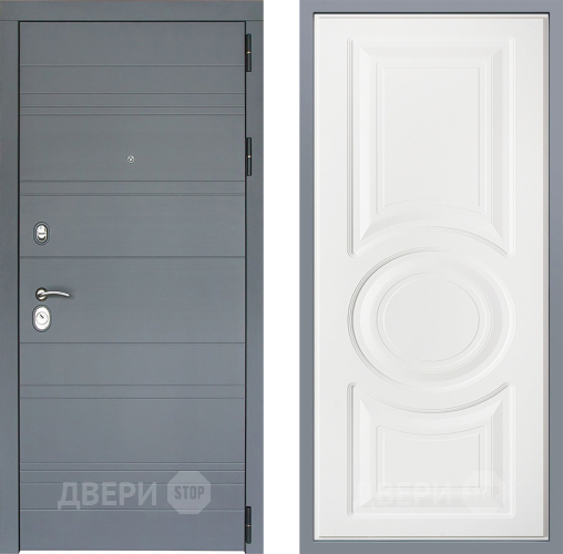 Дверь Заводские двери Лира Софт графит Неаполь Лофт белый в Красногорск