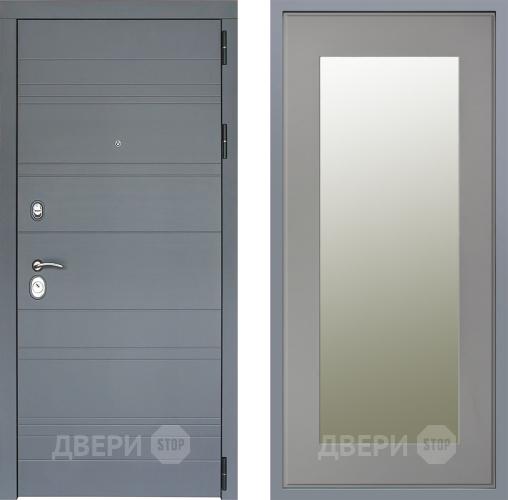 Дверь Заводские двери Лира Софт графит Зеркало Модерн Грей софт в Красногорск