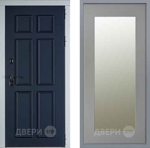 Дверь Заводские двери Стокгольм Зеркало Модерн Грей софт в Красногорск
