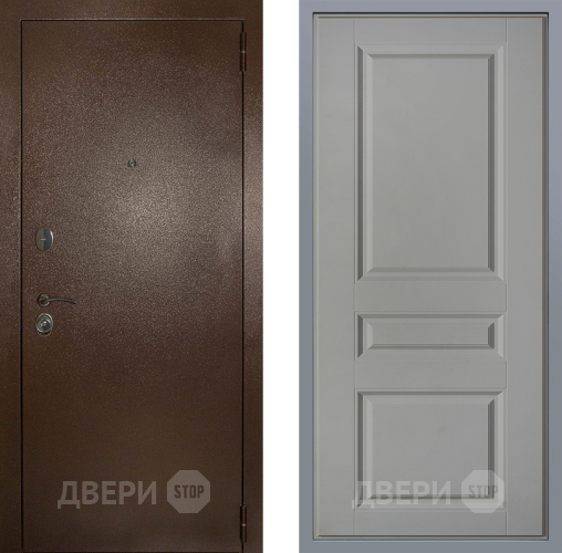 Дверь Заводские двери Эталон 3к антик медь Стокгольм Грей софт в Красногорск