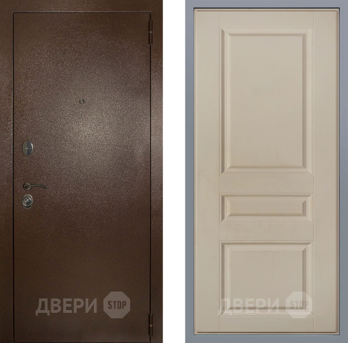 Дверь Заводские двери Эталон 3к антик медь Стокгольм Шампань в Красногорск