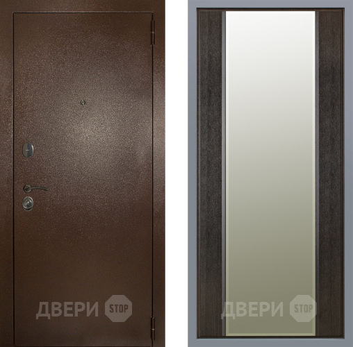 Дверь Заводские двери Эталон 3к антик медь Зеркало Макси Венге в Красногорск