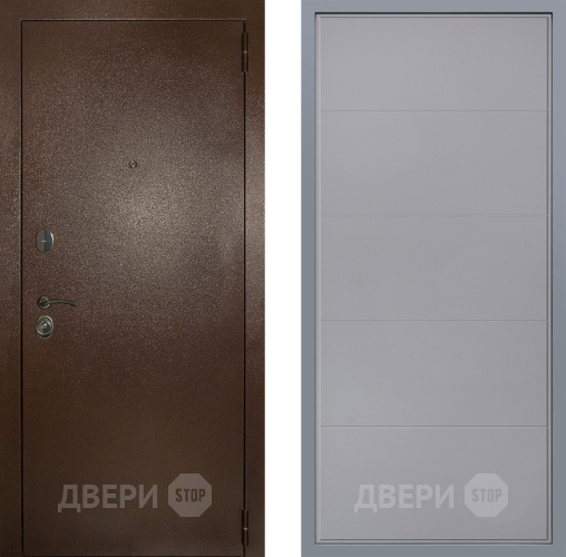 Дверь Заводские двери Эталон 3к антик медь Тривия Грей софт в Красногорск