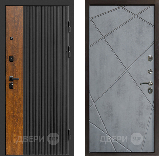 Входная металлическая Дверь Престиж Prestizh Лучи Бетон темный в Красногорск