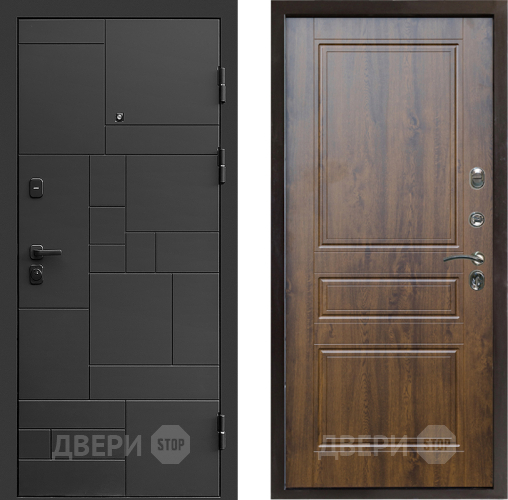 Входная металлическая Дверь Престиж Kvadro Классика Дуб в Красногорск