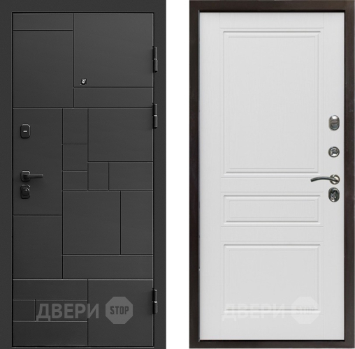 Входная металлическая Дверь Престиж Kvadro Классика Лиственница белая в Красногорск