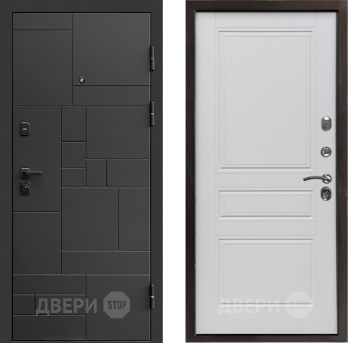 Входная металлическая Дверь Престиж Kvadro Классика Белый матовый в Красногорск