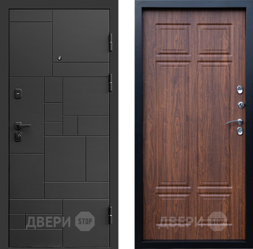 Входная металлическая Дверь Престиж Kvadro Премиум Орех темный в Красногорск