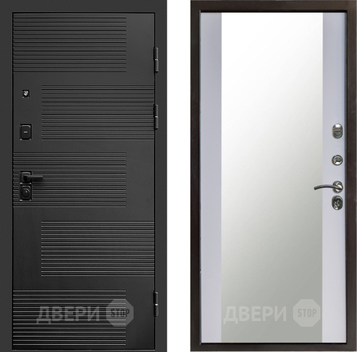 Входная металлическая Дверь Престиж Favorit Зеркало Белый софт в Красногорск