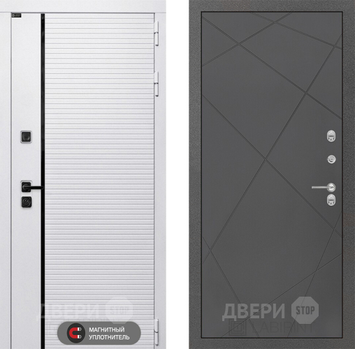 Входная металлическая Дверь Лабиринт (LABIRINT) Royal 24 Графит софт в Красногорск