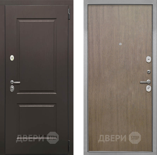 Входная металлическая Дверь Интекрон (INTECRON) Кампо Гладкая шпон Венге коричневый в Красногорск