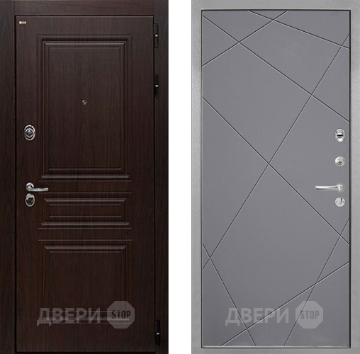 Дверь Интекрон (INTECRON) Брайтон Тиковое Дерево Лучи-М Графит софт в Красногорск