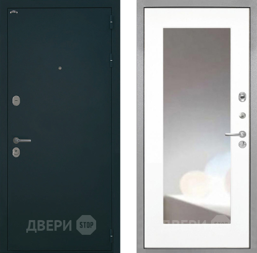 Дверь Интекрон (INTECRON) Греция ФЛЗ-120-М Зеркало Белый матовый в Красногорск