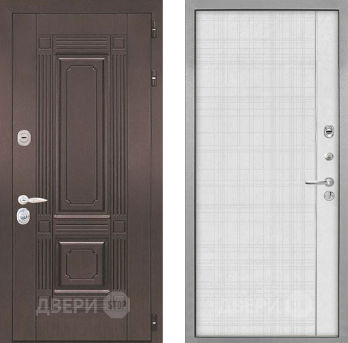 Входная металлическая Дверь Интекрон (INTECRON) Италия В-07 с молдингом Лофт белый в Красногорск