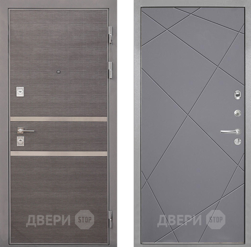 Дверь Интекрон (INTECRON) Неаполь Лучи-М Графит софт в Красногорск