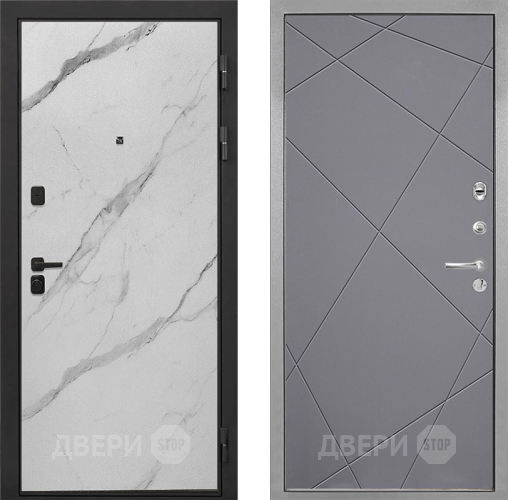 Дверь Интекрон (INTECRON) Профит Black Мрамор Арктик Лучи-М Графит софт в Красногорск