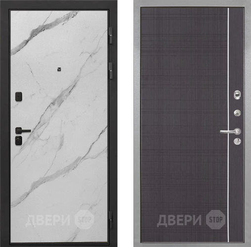 Дверь Интекрон (INTECRON) Профит Black Мрамор Арктик В-07 с молдингом Венге в Красногорск