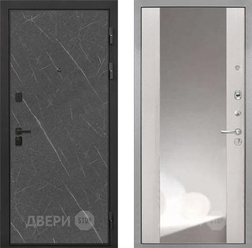 Дверь Интекрон (INTECRON) Профит Black Гранит Лава Оникс ФЛЗ-516 Зеркало Сосна белая в Красногорск