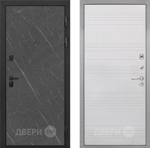 Входная металлическая Дверь Интекрон (INTECRON) Профит Black Гранит Лава Оникс ФЛ-316 Белый ясень в Красногорск