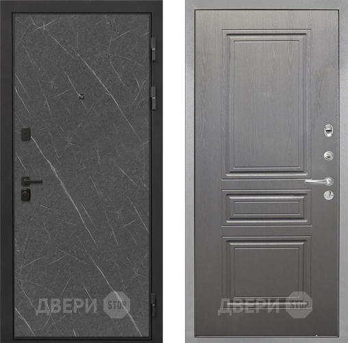 Входная металлическая Дверь Интекрон (INTECRON) Профит Black Гранит Лава Оникс ФЛ-243 Графит вуд дуб в Красногорск