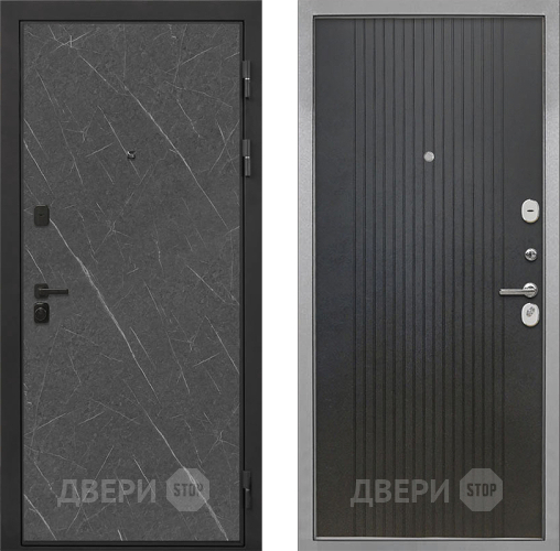 Входная металлическая Дверь Интекрон (INTECRON) Профит Black Гранит Лава Оникс ФЛ-295 Лофт черный в Красногорск