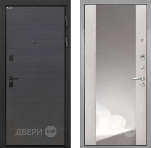 Входная металлическая Дверь Интекрон (INTECRON) Профит Black Эковенге ФЛЗ-516 Зеркало Сосна белая в Красногорск