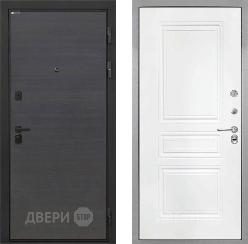 Входная металлическая Дверь Интекрон (INTECRON) Профит Black Эковенге ФЛ-243 Белый матовый в Красногорск