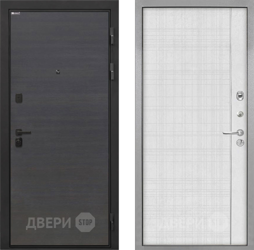 Входная металлическая Дверь Интекрон (INTECRON) Профит Black Эковенге В-07 с молдингом Лофт белый в Красногорск