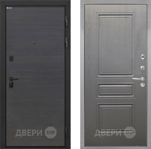 Входная металлическая Дверь Интекрон (INTECRON) Профит Black Эковенге ФЛ-243 Графит вуд дуб в Красногорск