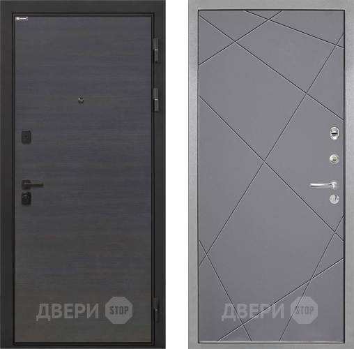 Дверь Интекрон (INTECRON) Профит Black Эковенге Лучи-М Графит софт в Красногорск