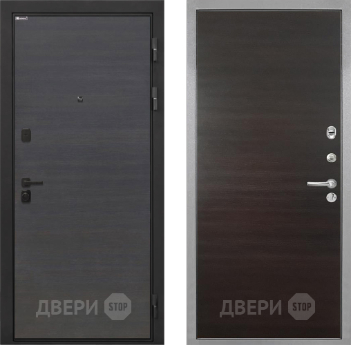 Входная металлическая Дверь Интекрон (INTECRON) Профит Black Эковенге Гладкая Эковенге поперечный в Красногорск