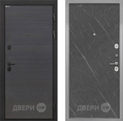 Входная металлическая Дверь Интекрон (INTECRON) Профит Black Эковенге Гладкая Гранит лава оникс в Красногорск