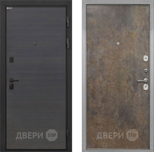 Входная металлическая Дверь Интекрон (INTECRON) Профит Black Эковенге Гладкая Гранж в Красногорск