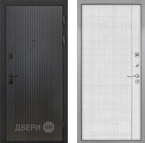 Входная металлическая Дверь Интекрон (INTECRON) Профит Black ФЛ-295 В-07 с молдингом Лофт белый в Красногорск