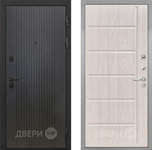 Входная металлическая Дверь Интекрон (INTECRON) Профит Black ФЛ-295 ФЛ-102 Сосна белая в Красногорск