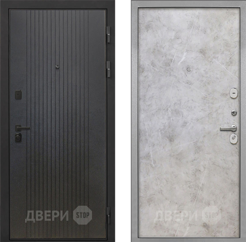 Входная металлическая Дверь Интекрон (INTECRON) Профит Black ФЛ-295 Гладкая Мрамор светлый в Красногорск